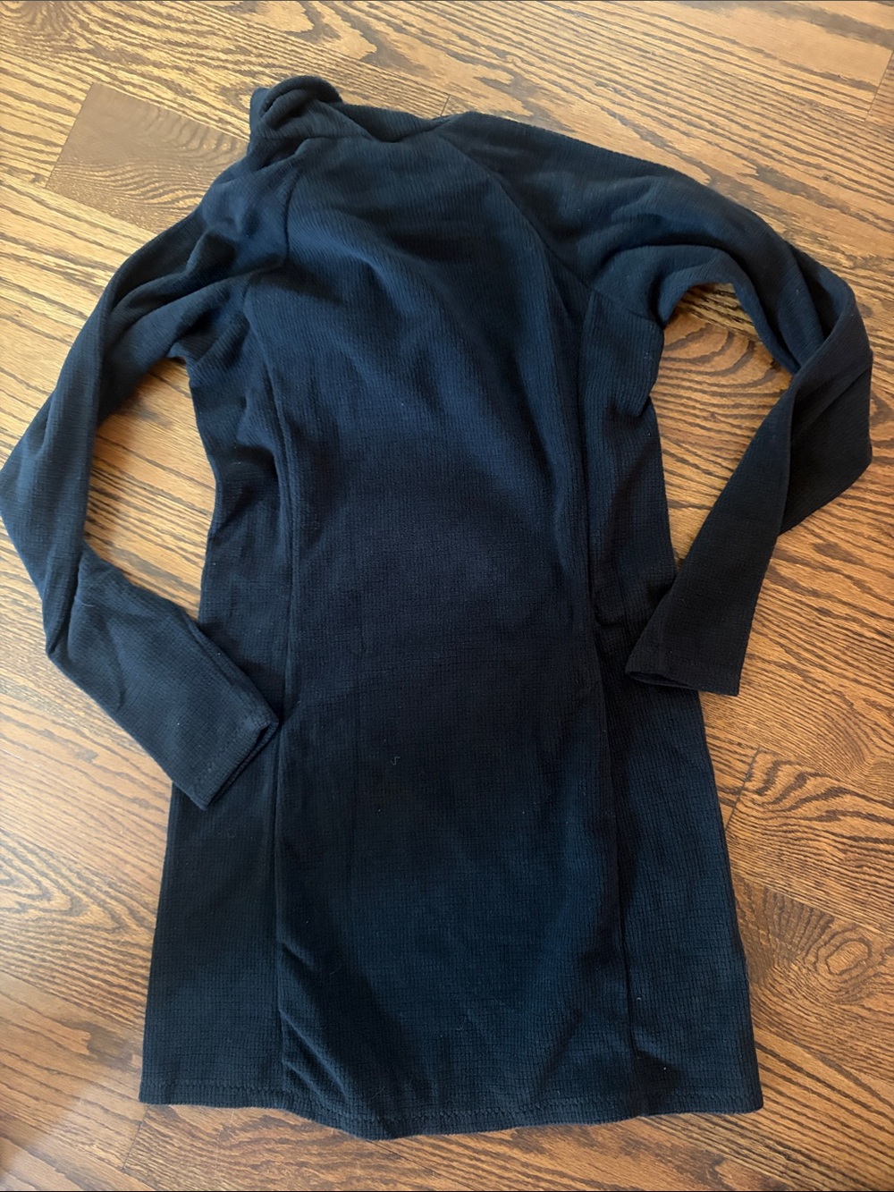 CO small brand Melanzana Black Long Sleeve Ribbed Tunic Dress 🔥 - Picture 3 of 3
